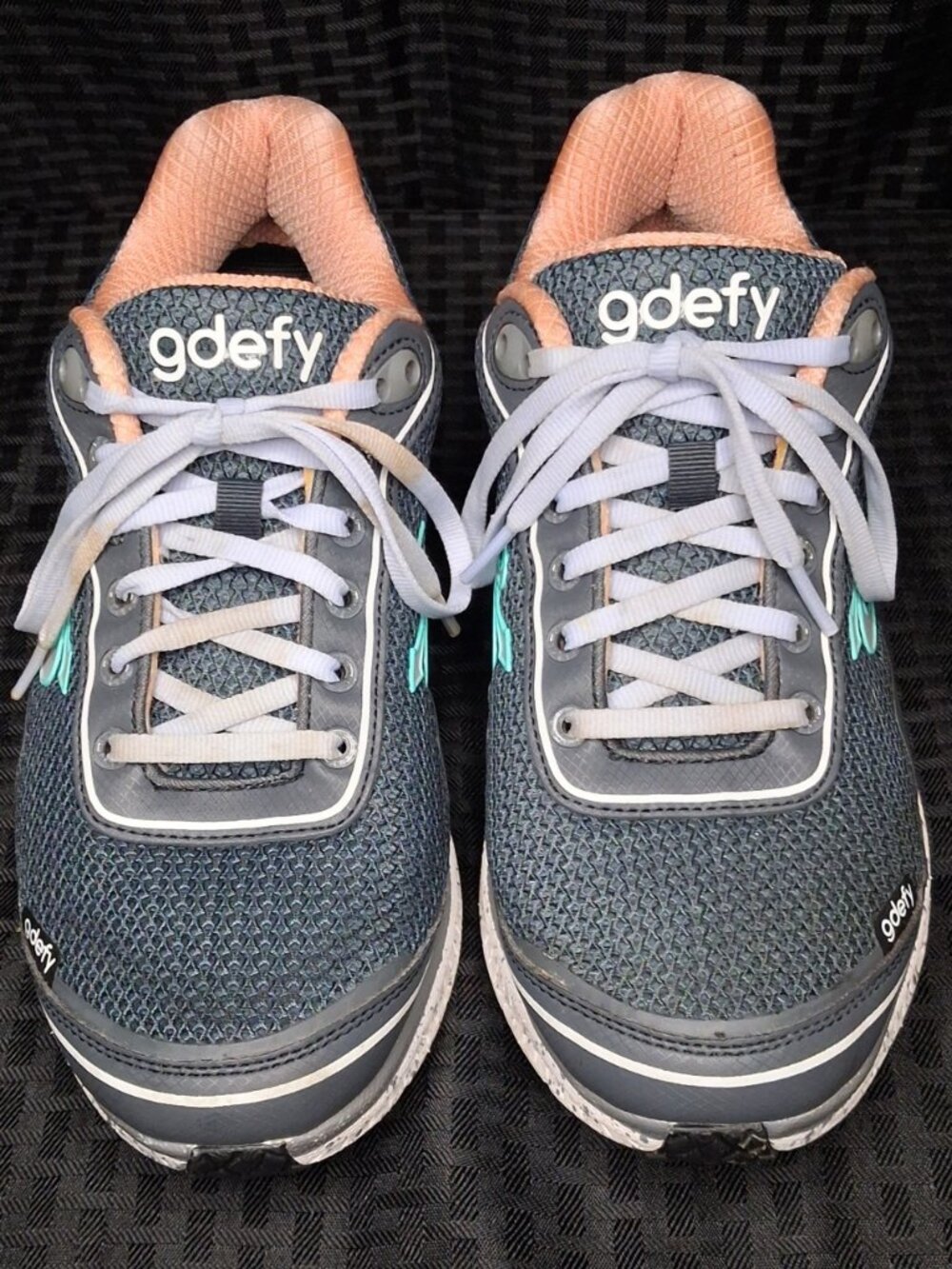 G-DEFY Womens 'Mighty Walk' Shoes Size 8.5 Gray/Pink Sneakers TB9024FGP-XW